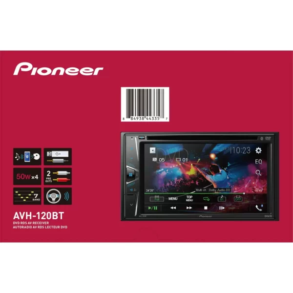 Pioneer AVH-120BT Double Din 6.2_ Touchscreen Bluetooth Car Stereo, Android Compatible (New) — изображение 2