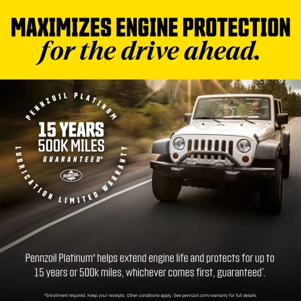 Pennzoil Platinum Full Synthetic 0W-20 Motor Oil, 5 Quart — изображение 4