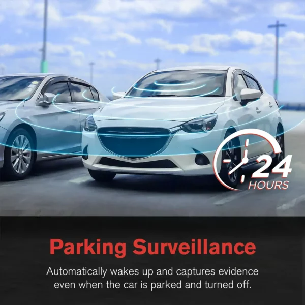 YADA 1080P Roadcam, Full-HD Day or Night, Smart G-sensor Recording 24_7, Motion Detection, SD Card Included, BT533146 — изображение 3